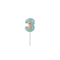 GENERICO - Vela Nº 3 Oso Azul 55mmx155mm