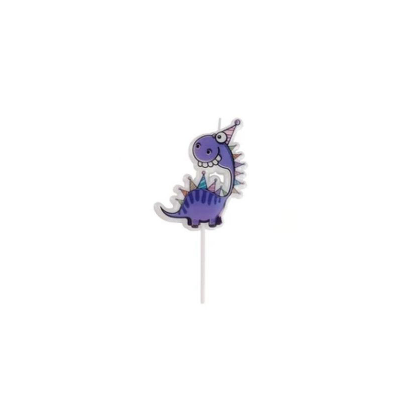 GENERICO - Vela Dinosaurio Morada 45mmx10cm