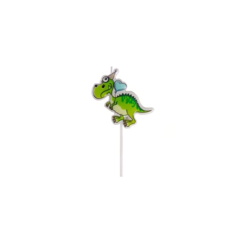 GENERICO - Vela Dinosaurio Verde 5x10cm