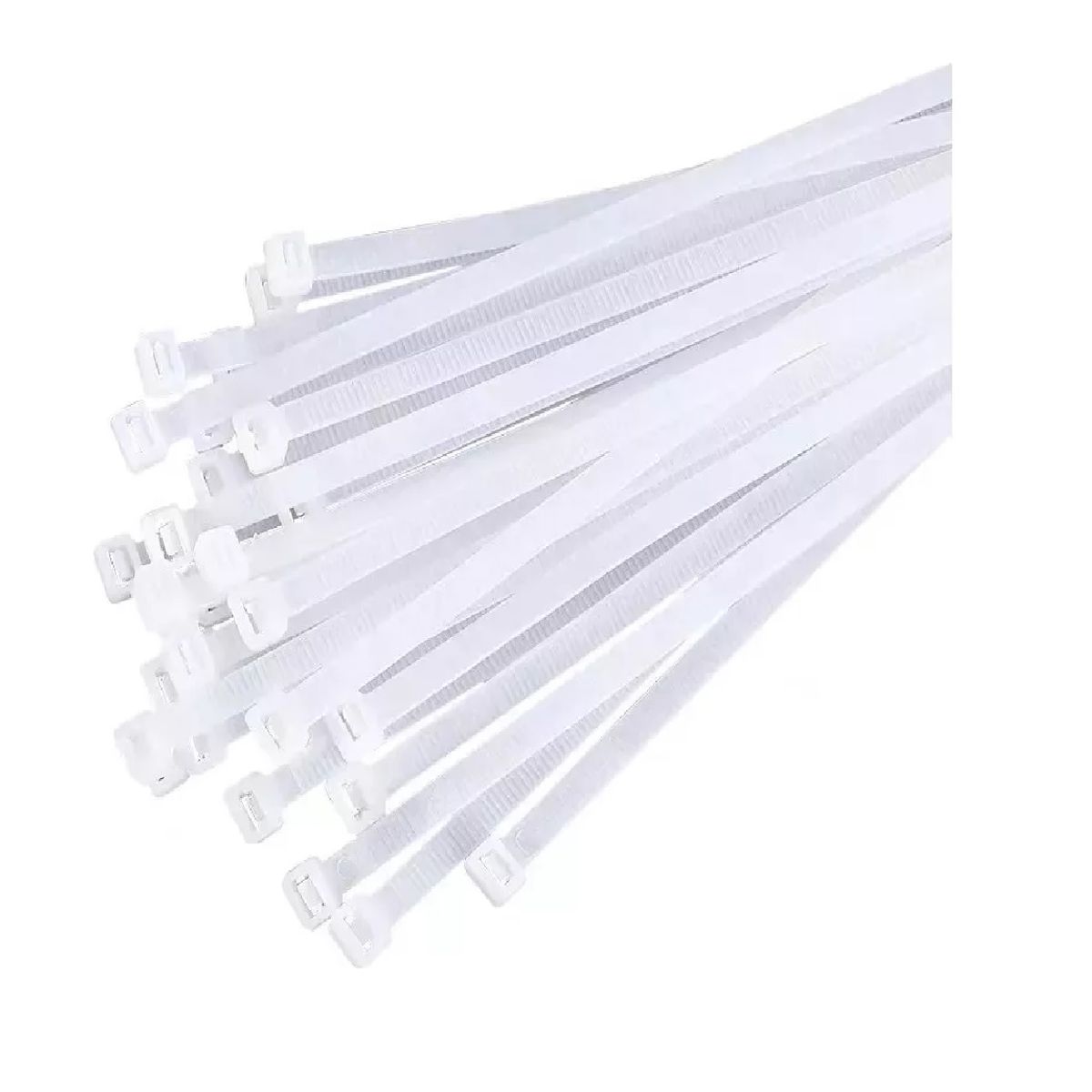 30 Amarras Plastica 5x350mm Bridas Abrazadera Nylon Blanca, marca GENERICO - Foto Principal
