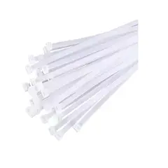 GENERICO - 30 Amarras Plastica 5x350mm Bridas Abrazadera Nylon Blanca