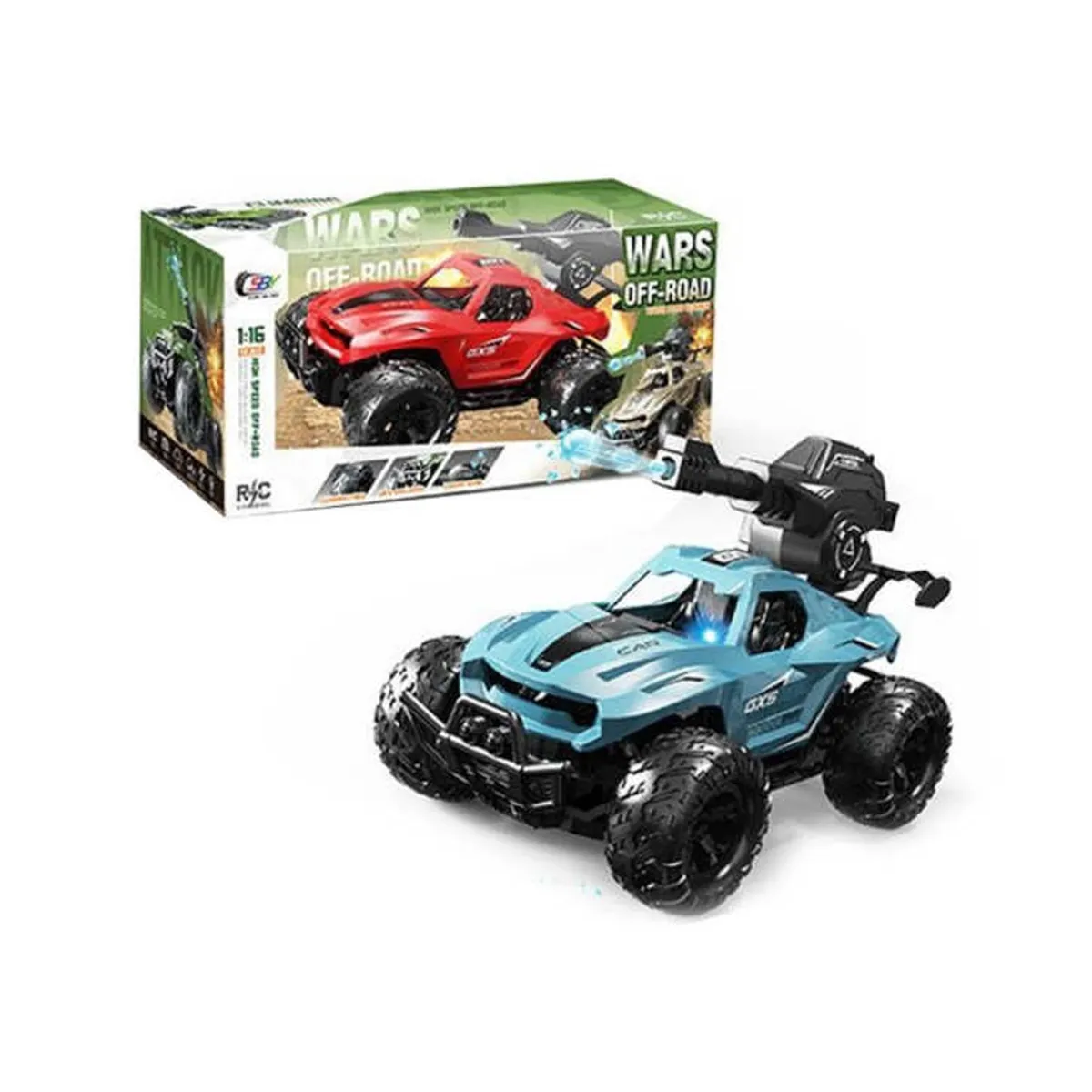 GENERICO - AUTO A CONTROL REMOTO TODOTERRENO CON CAÑON JUGUETE