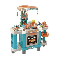 OEM - Cocina Infantil con Luz en Color Celeste y Accesorios