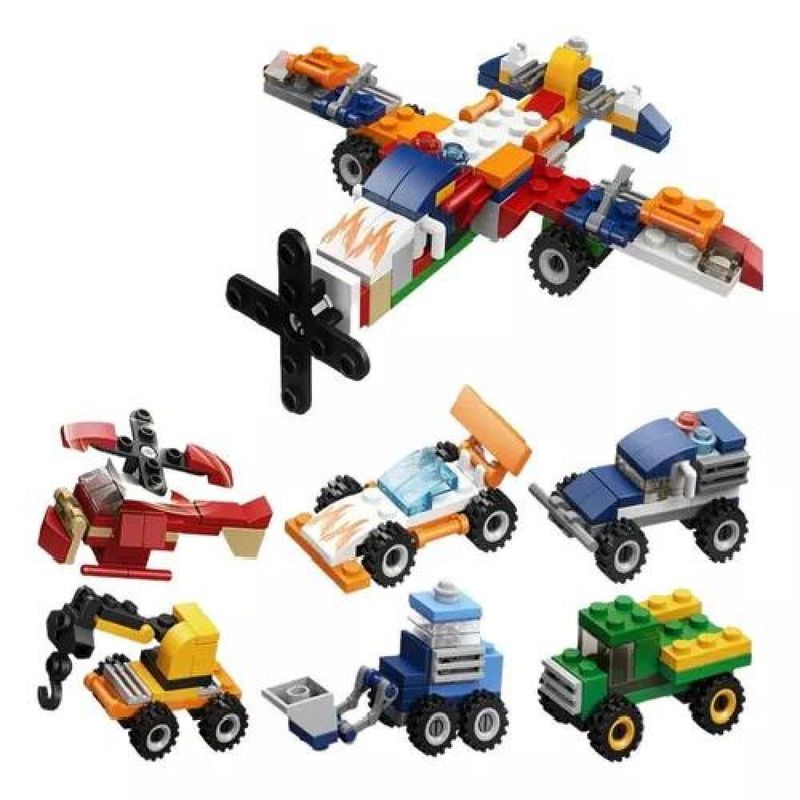 GENERICO - Bloques de construcción figuras de transporte 6 en 1