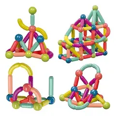 GENERICO - Magnetic sticks bloques para armar magnéticos 36 pcs