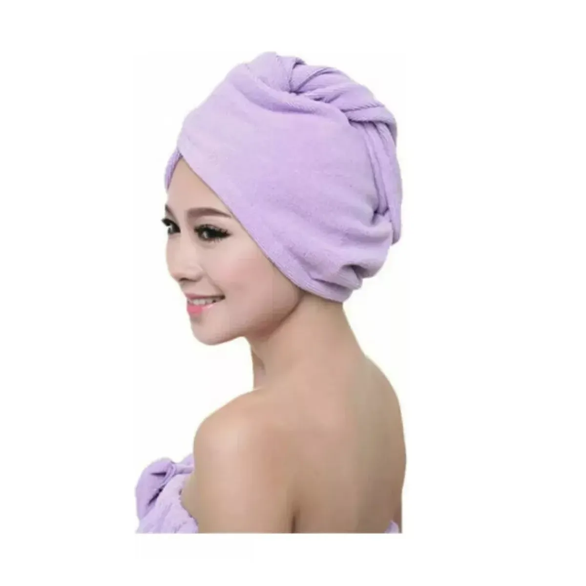 GENERICO - Gorro Turbante De Microfibra Ducha Toalla Para El Cabello Violeta