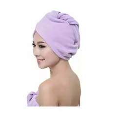 GENERICO - Gorro Turbante De Microfibra Ducha Toalla Para El Cabello Violeta