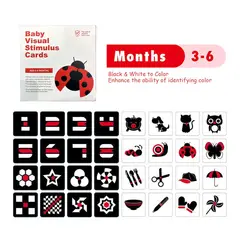 GENERICO - Set Tarjetas Educativas De Estimulación Visual Para Bebés