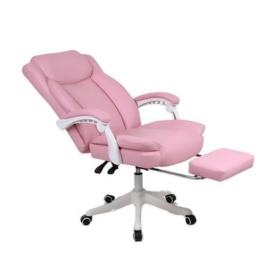 Imagen 2 del producto Silla PC de Cuero Boss para Oficina Reposapies Osaka Rosa