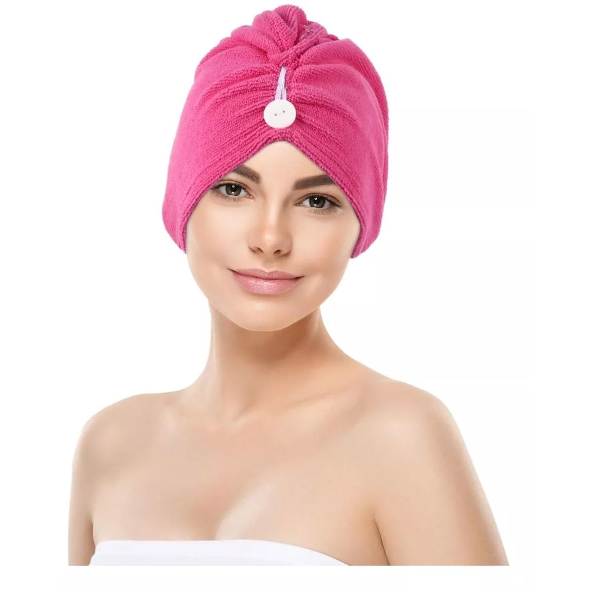 GENERICO - Gorro Turbante De Microfibra Ducha Toalla Para El Cabello Rosa
