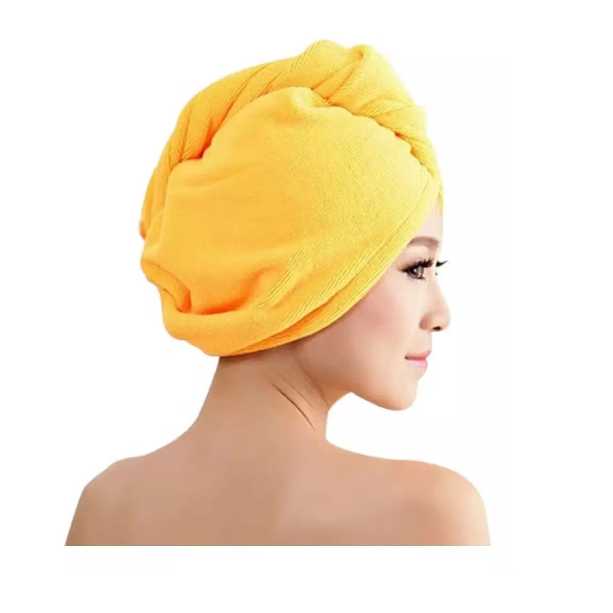 GENERICO - Gorro Turbante De Microfibra Ducha Toalla Para El Cabello Naranja Claro