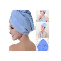 GENERICO - Gorro Turbante De Microfibra Ducha Toalla Para El Cabello Celeste