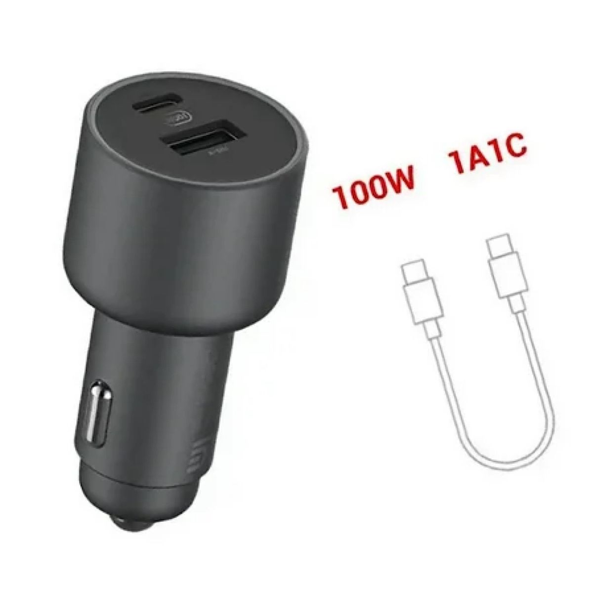 XIAOMI - Cargador Para Auto De 100W  Cable Tipo - C