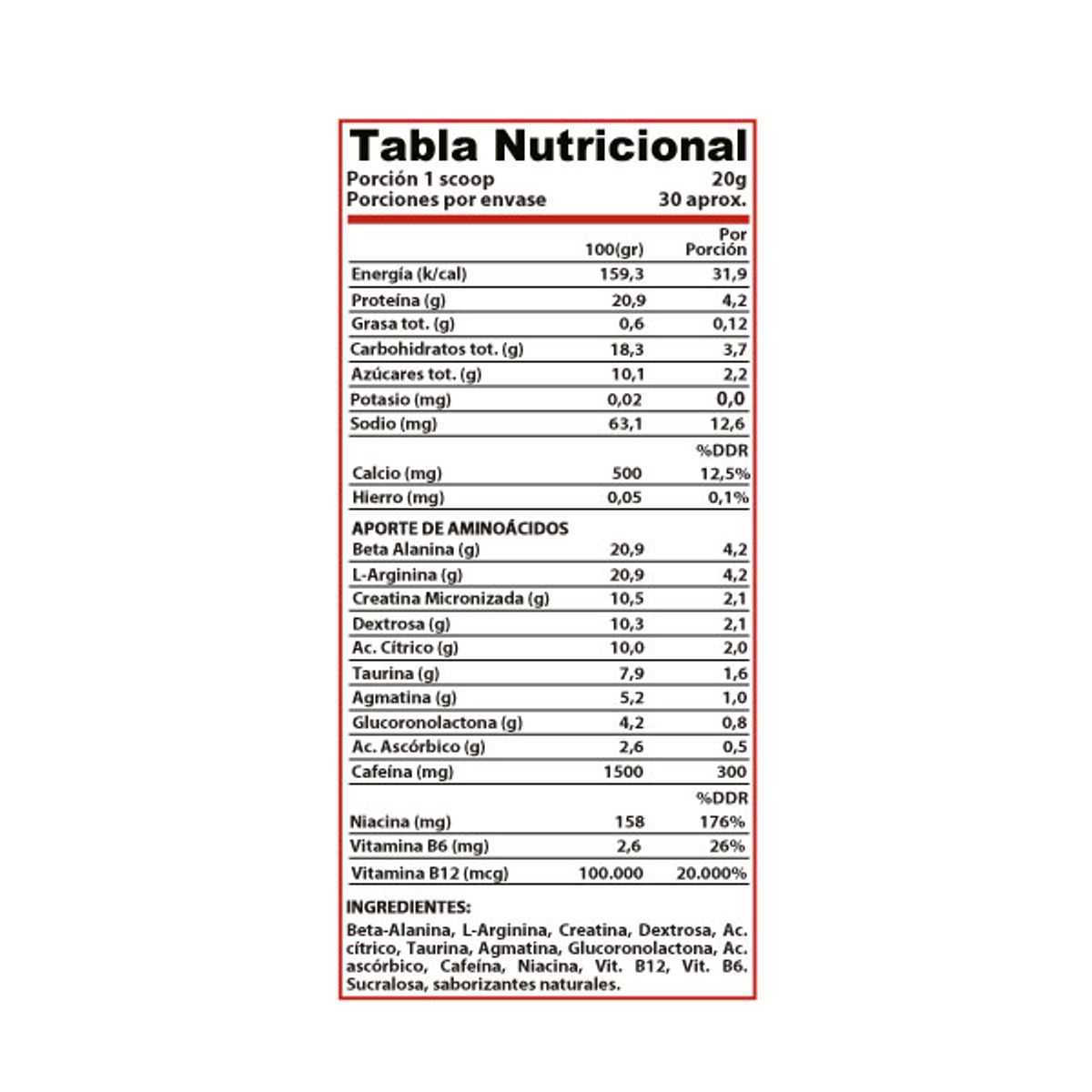 WINKLER NUTRITION - Pre entreno Kreator 600 grs Extreme Punch WINKLER NUTRITION