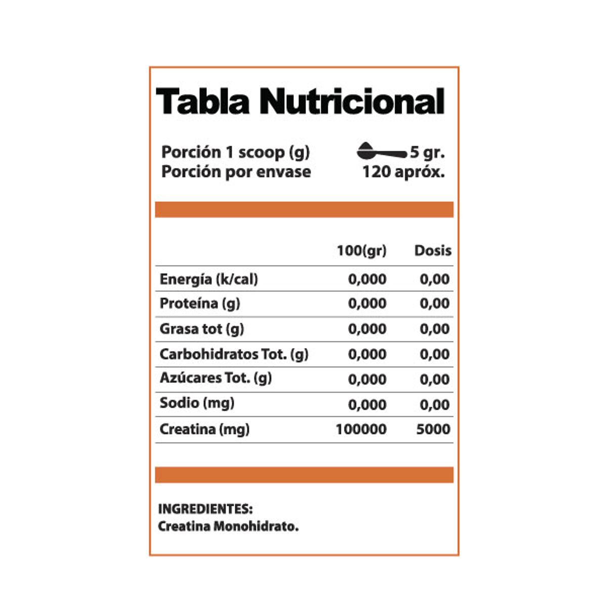 WINKLER NUTRITION - Creatina Monohidrato 600g 120 servicios WINKLER NUTRITION