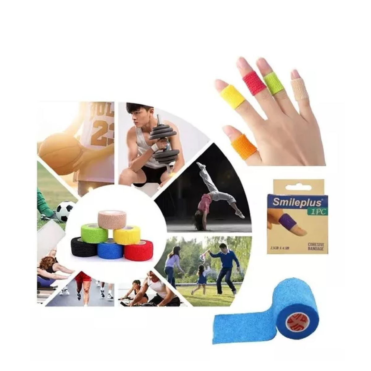 GENERICO - Cinta Coban Venda Autoadherente Vendaje Deportes 25mm x450cm