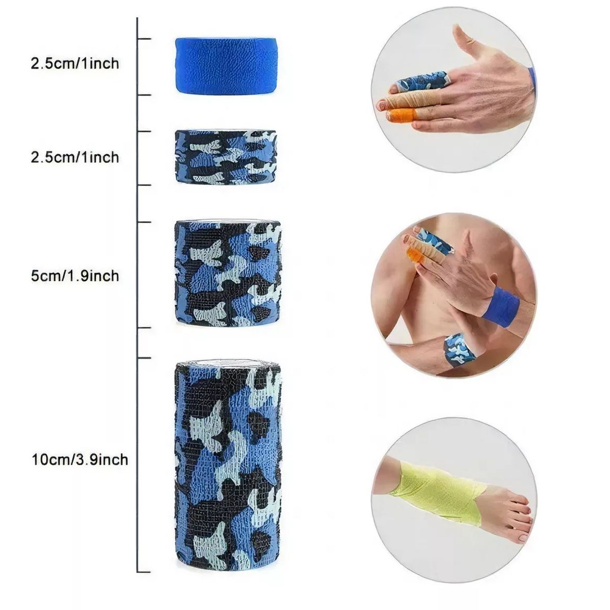 GENERICO - Pack X 2 Venda Coban Cinta Para Vendaje Deporte 75mm X450cm