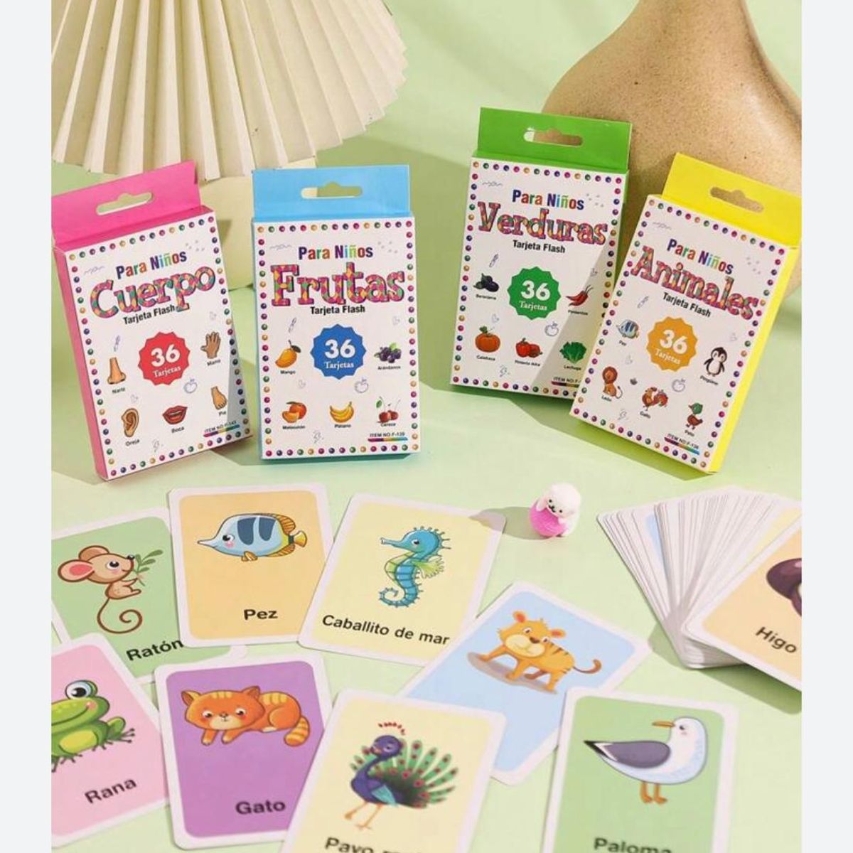 GENERICO - Set Tarjeta Aprendizaje Didáctico Imágenes Para Niños