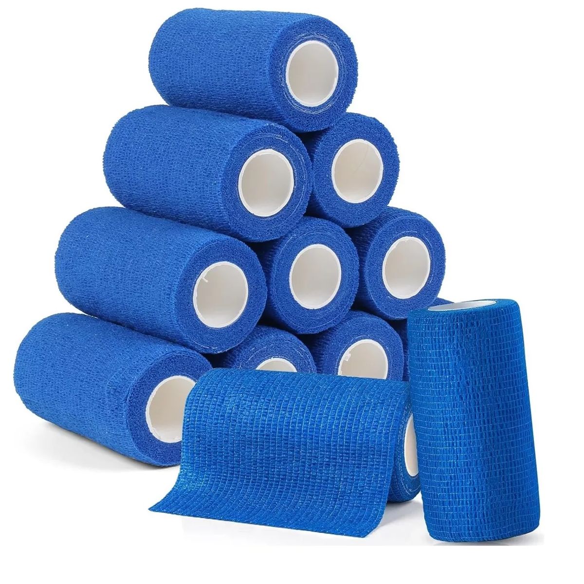 GENERICO - Pack X10 Cinta Para Vendaje Venda Coban 10cm X450cm Azul