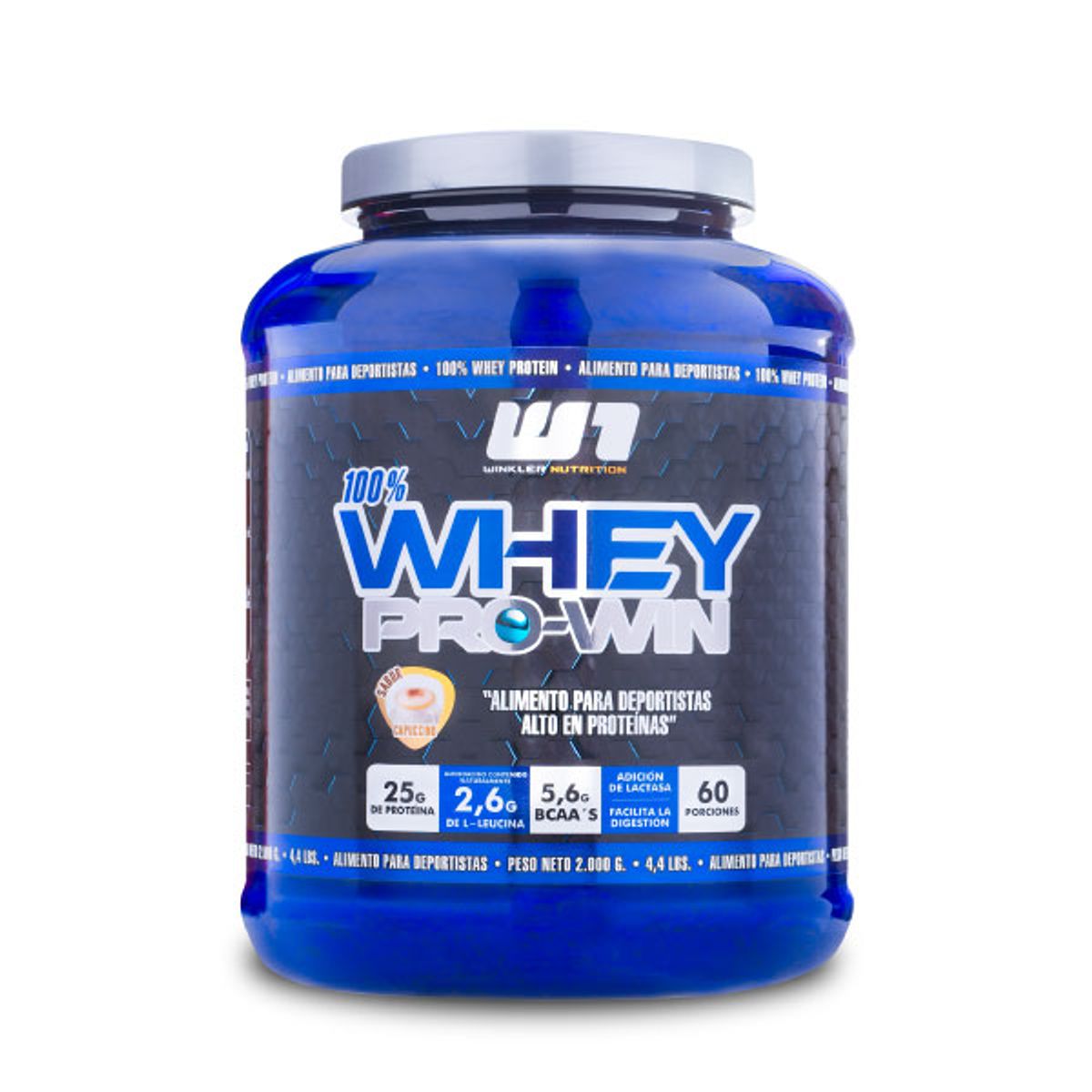 WINKLER NUTRITION - Proteína Whey ProWin 2kg 60s - CAPUCCINO - WINKLER NUTRITION