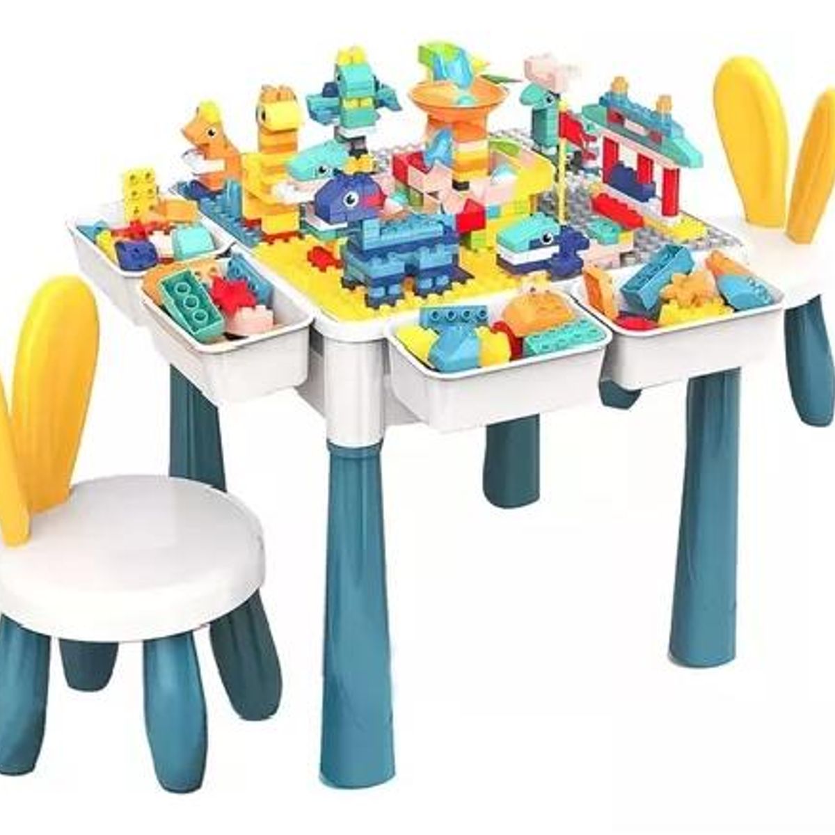 GENERICO - Mesa didáctica de bloques de construcción 200 pcs