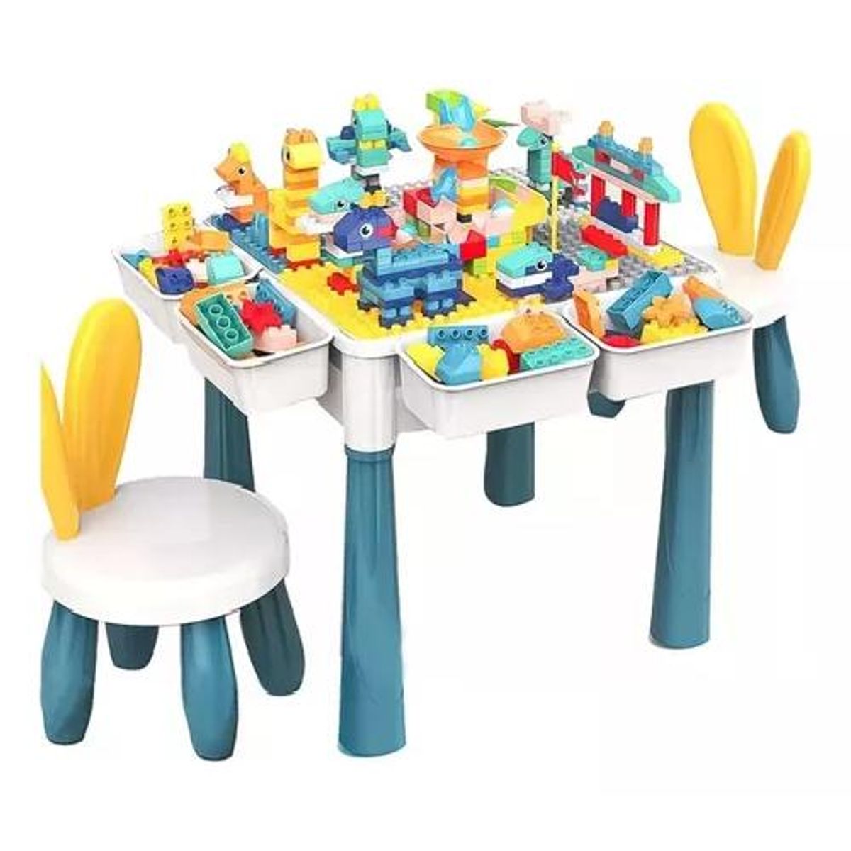 GENERICO - Mesa didáctica de bloques de construcción 200 pcs