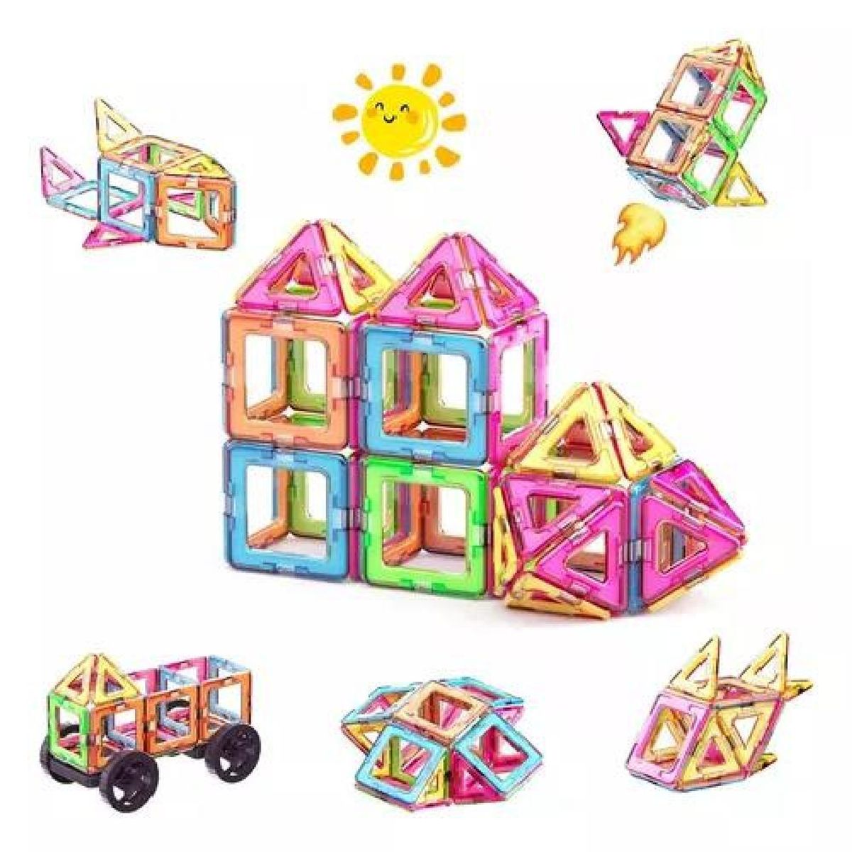 GENERICO - Set de bloques magnéticos de construcción con caja