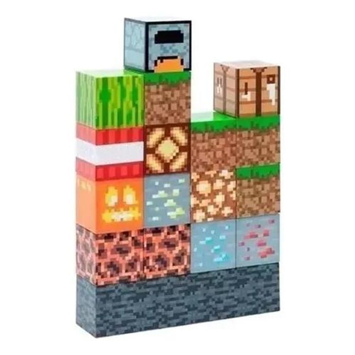 GENERICO - Lámpara de construcción de bloques para niños multicolor