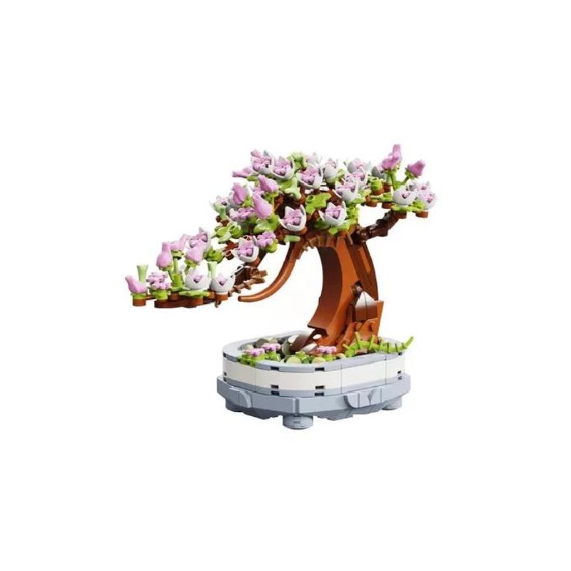 GENERICO - Bloques de flores de cerezo bonsai suculentas blanco