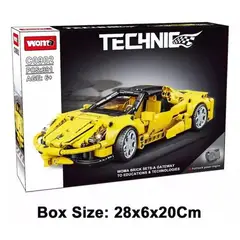 GENERICO - Juego de bloques armables Ferrari amarillo