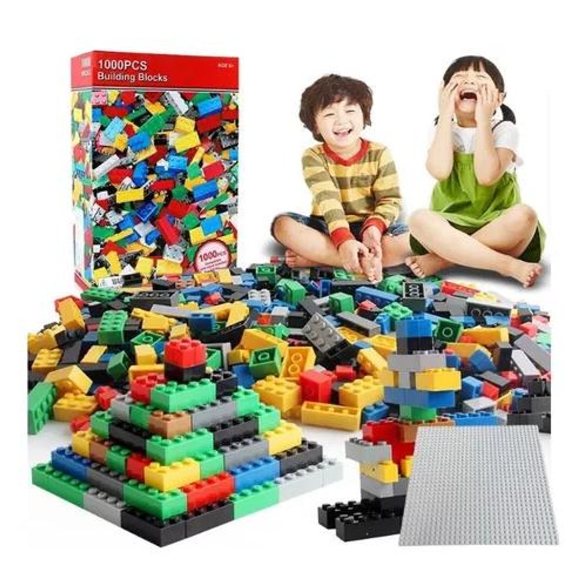 GENERICO - Bloques de construcción didáctico 1000 piezas multicolor