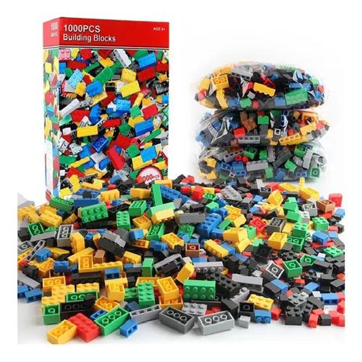 GENERICO - Bloques de construcción didáctico 1000 piezas multicolor
