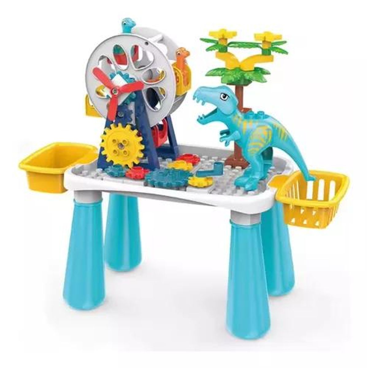 GENERICO - Mesa de juegos didáctica de bloques de dinosaurios 52 pcs