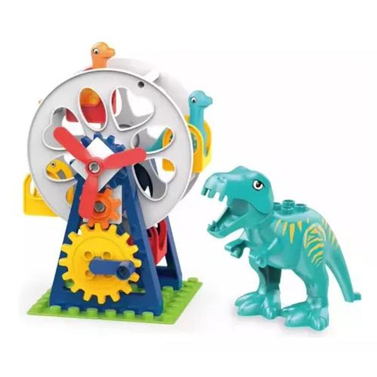 GENERICO - Mesa de juegos didáctica de bloques de dinosaurios 52 pcs