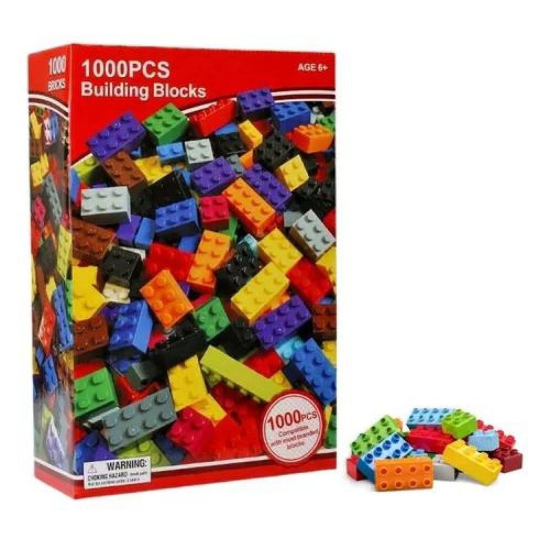 GENERICO - Bloques tipo leg de 1000 piezas de construcción azul
