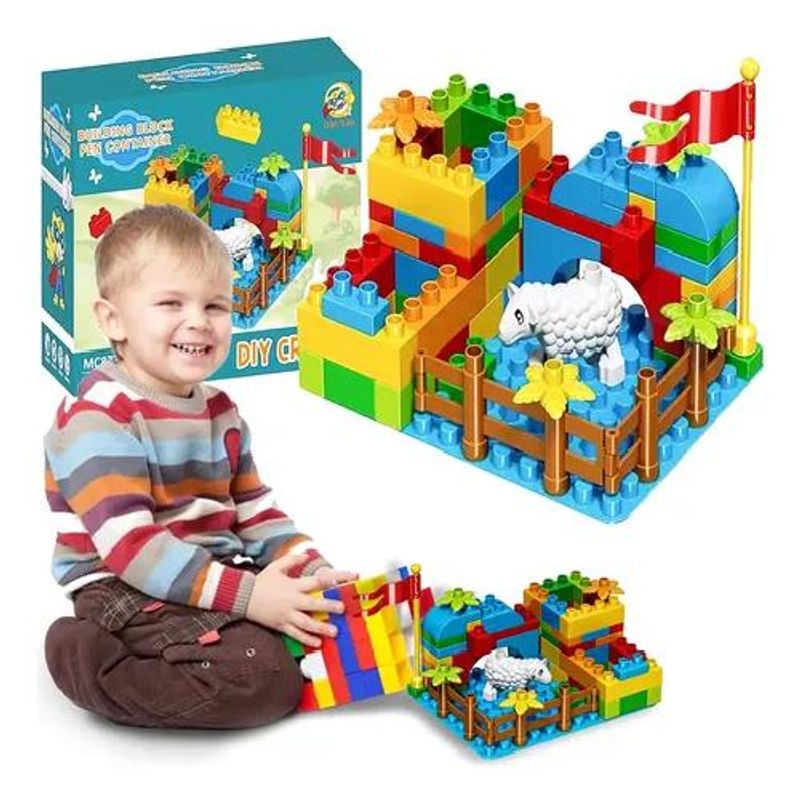 GENERICO - Bloques de construcción granja juego didáctico 88 pcs