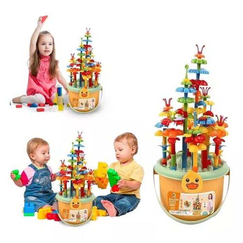 GENERICO - Balde de bloques de construcción 142 pcs juguete didáctico