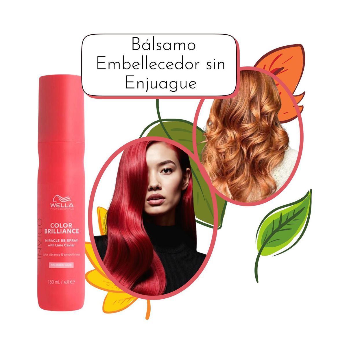 WELLA - Spray Wella Color Brilliance Leave In 150ml Nutre AntiFrizz Protege el color y Rayos UV