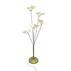 GENERICO - Lámpara De Pie Con 5 Mariposas Led Blanco Cálido 150cm
