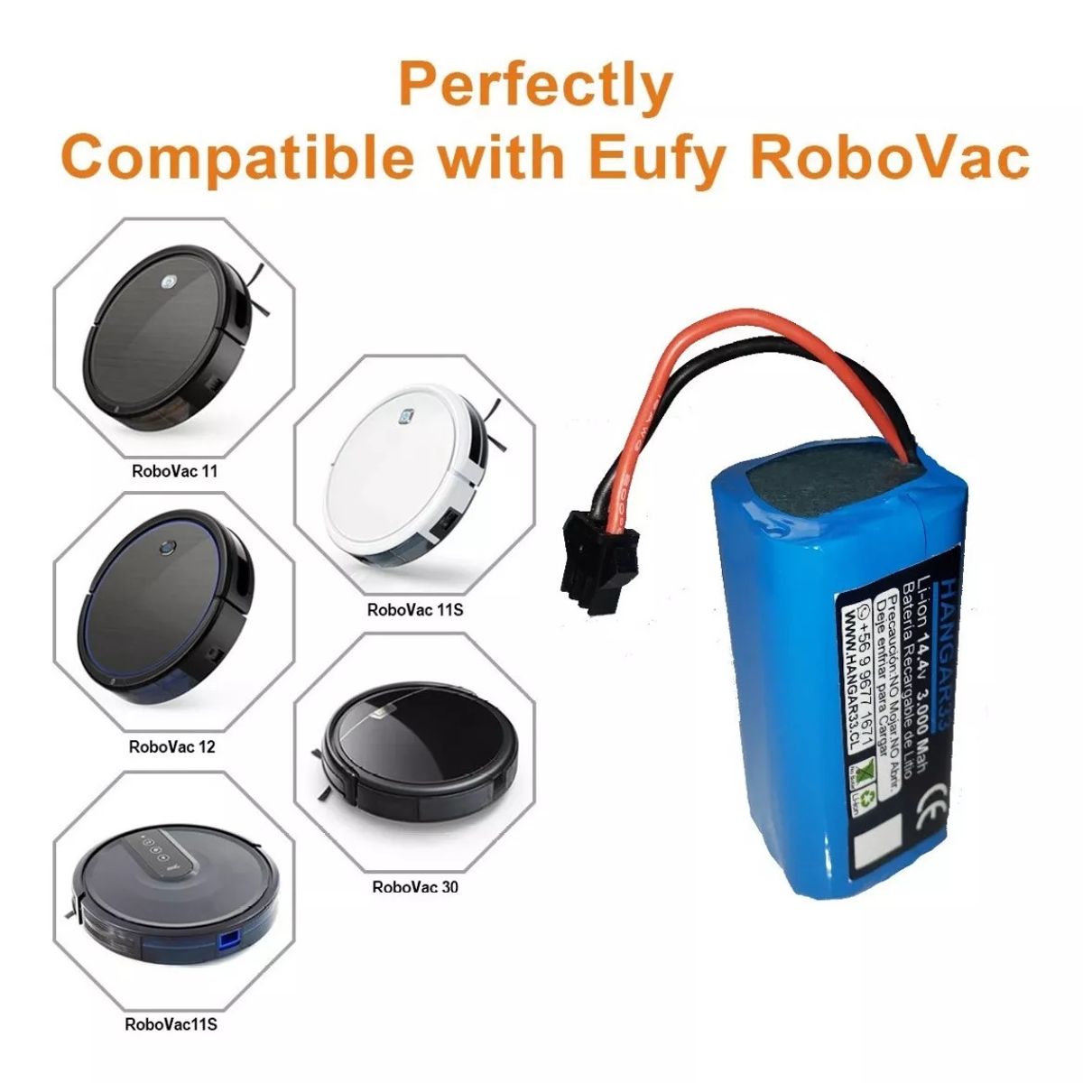 GENERICO - Batería Repuesto 3ah Para Eufy Robovac