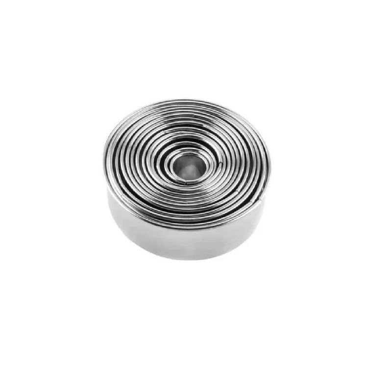 GENERICO - Kit 14 Moldes Galletas Circulo Molde De Galleta Cortador