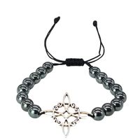 Pulsera Nudo de Bruja Piedra Hematita Ajustable
