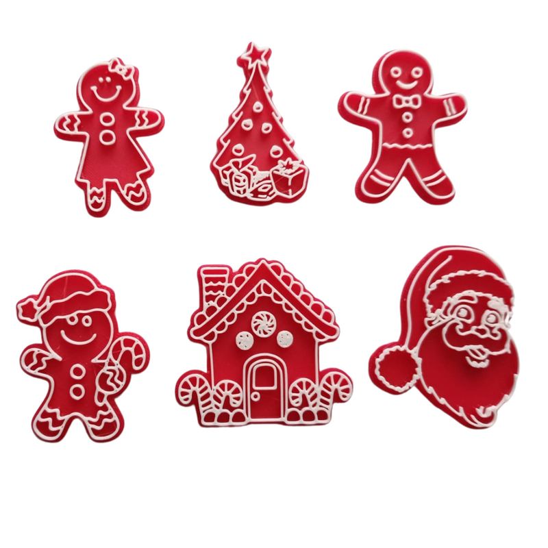 GENERICO - Set 6 Cortadores de Galletas de Navidad #2