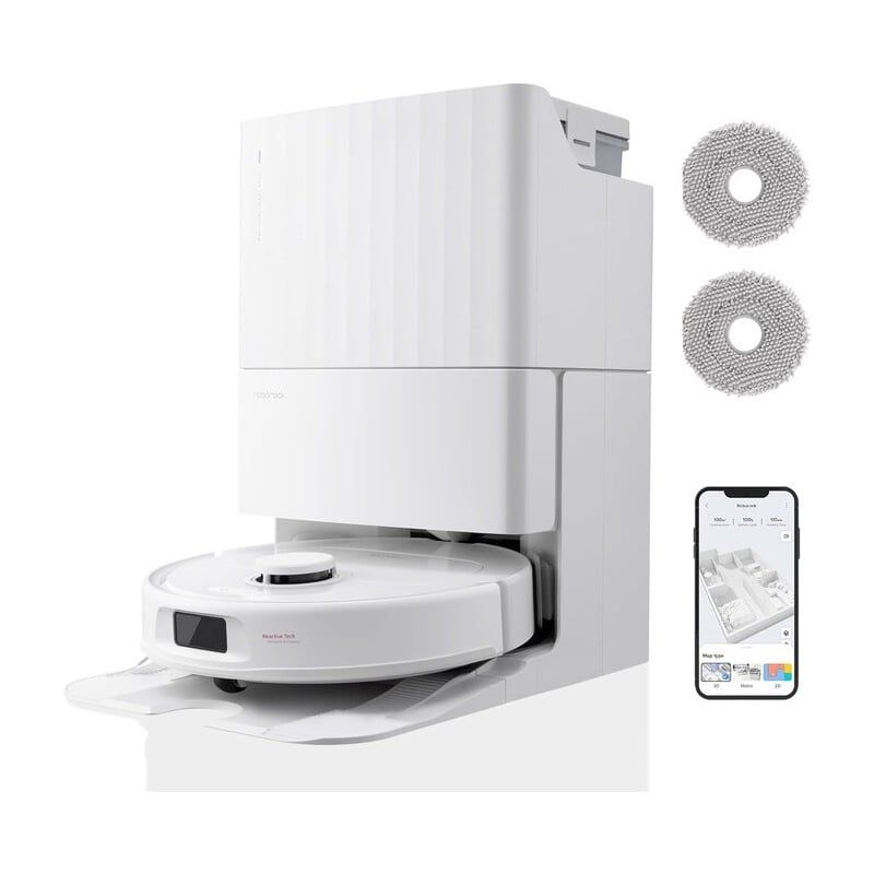 ROBOROCK - Roborock Q Revo S Robot aspiradora secado  lavado de trapeador automático Blanco