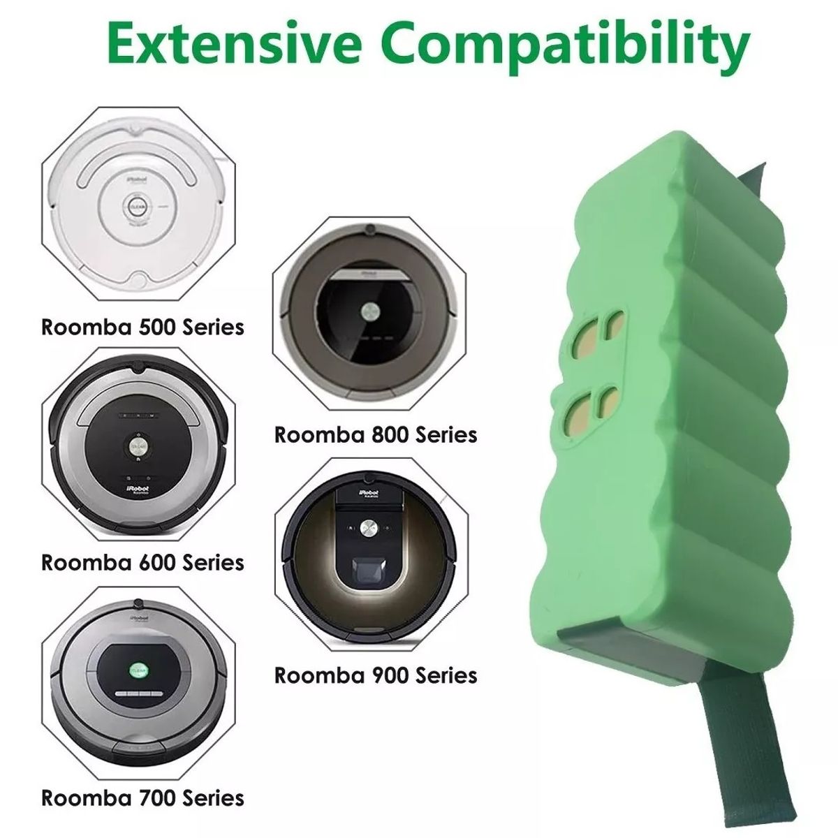 GENERICO - Batería Litio 5000mah Para Irobot Roomba