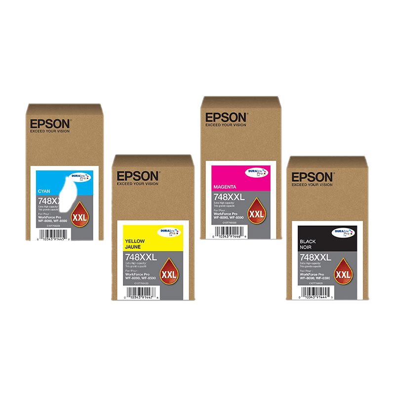 EPSON - EPSON Pack  4 Tintas Epson 748xxl Bk, C,M,Y  WF Pro 6090 6590 8090 8590