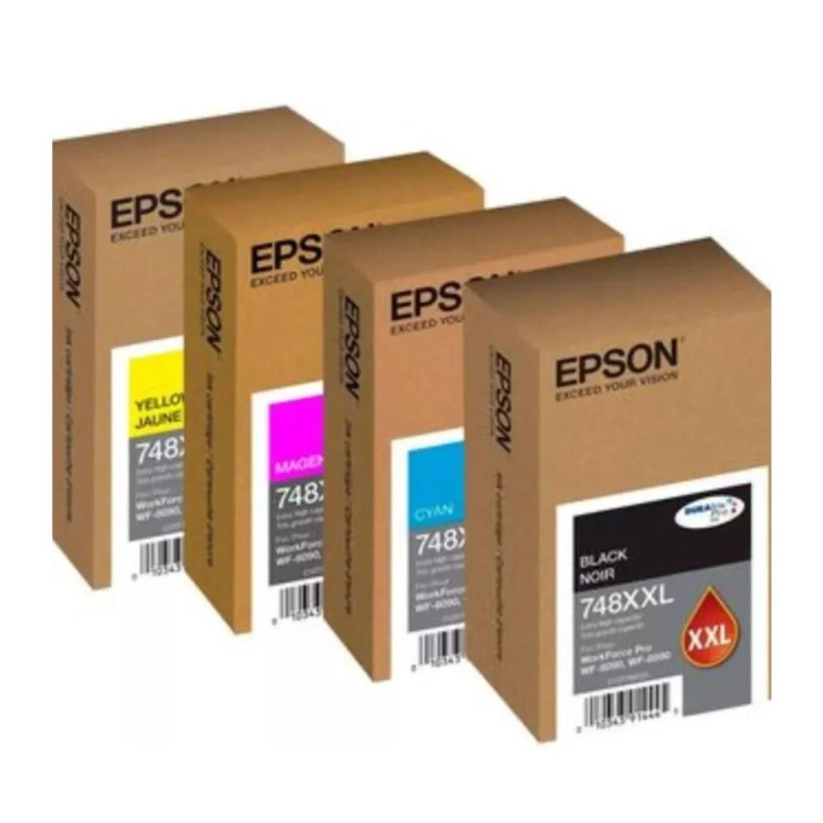 EPSON - EPSON Pack  4 Tintas Epson T748xxl Bk, C,M,Y  WF Pro 748XXL