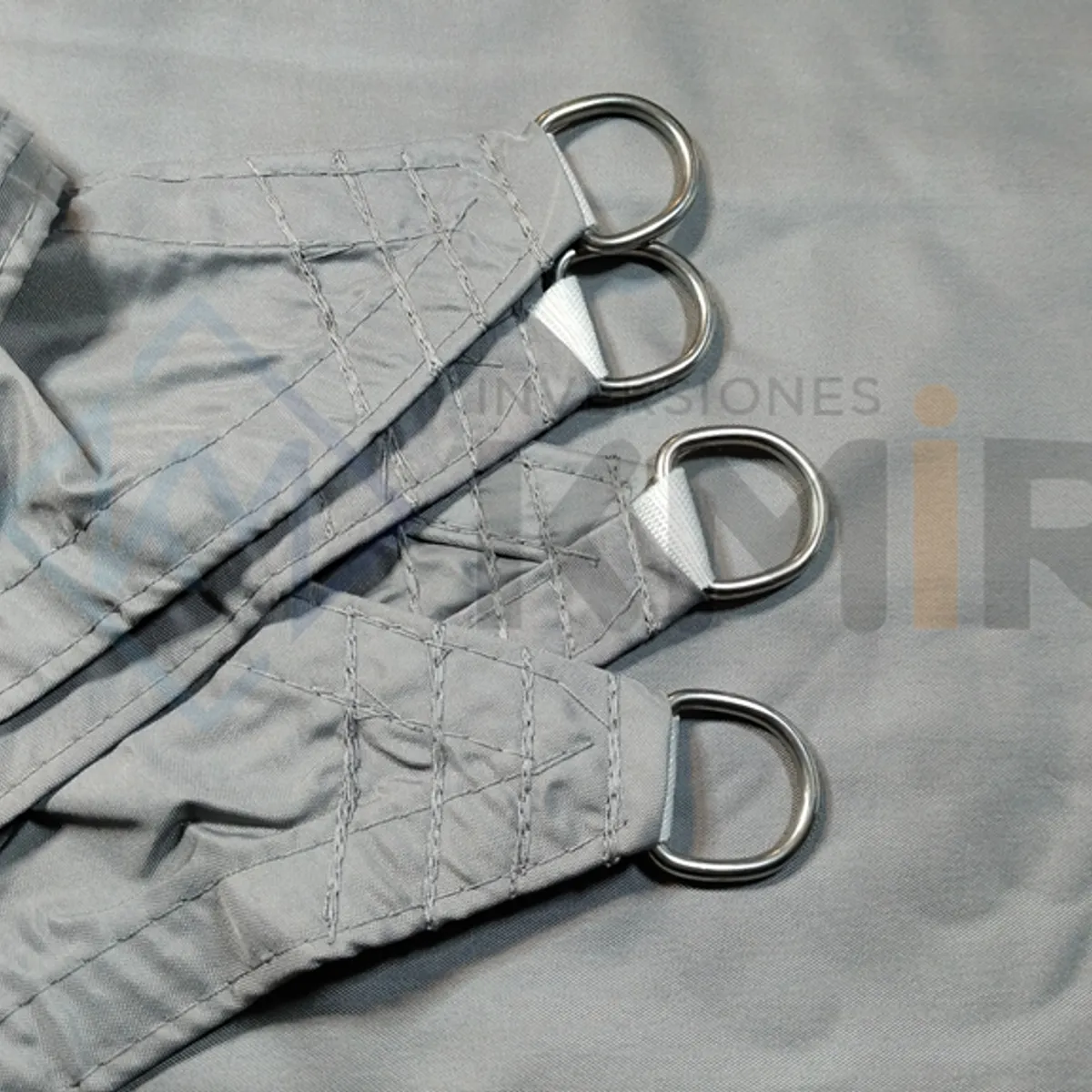 GENERICO - Toldo Sombra 3x4 100% Impermeable Gris Con Kit