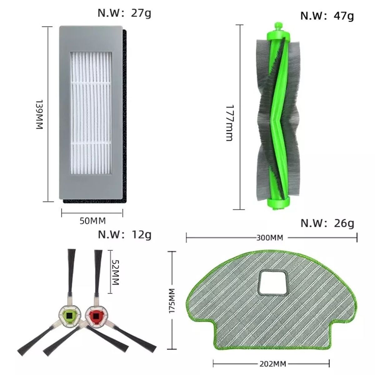 GENERICO - Repuestos Para Irobot Roomba 111 Aspirado Y Trapeo