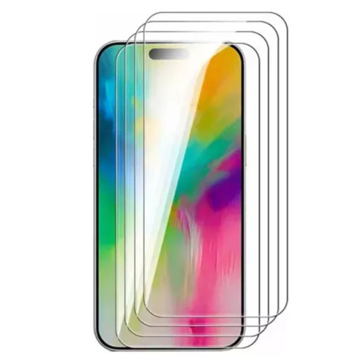 GENERICO - Pack 4 Láminas Mica De Vidrio Templado Pantalla Para iPhone 16